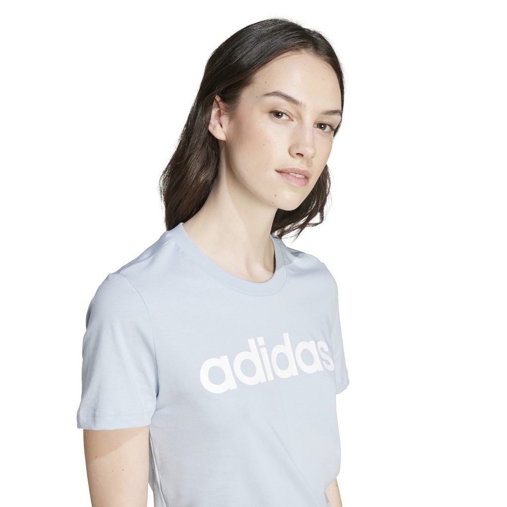 adidas Loungewear Essentials Slim Logo T-Shirt blau Damen