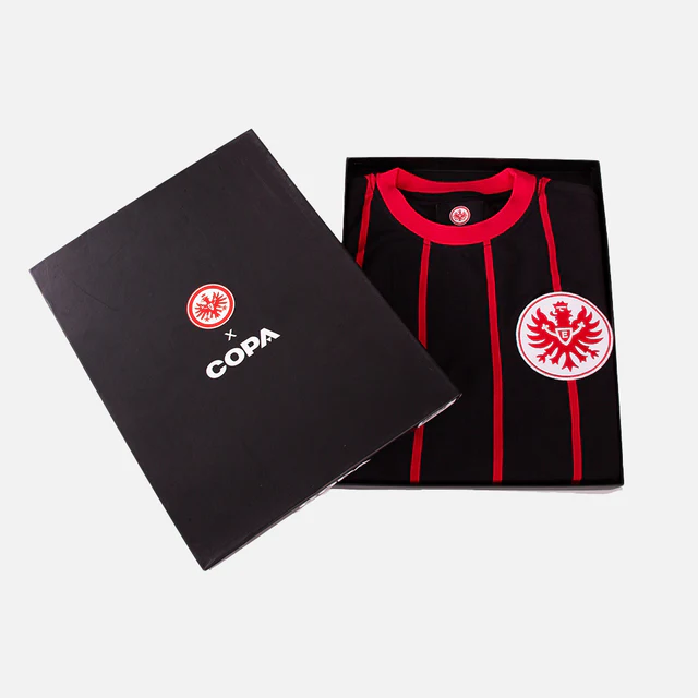 COPA Eintracht Frankfurt 1972/73 Retro Trikot schwarz-rot