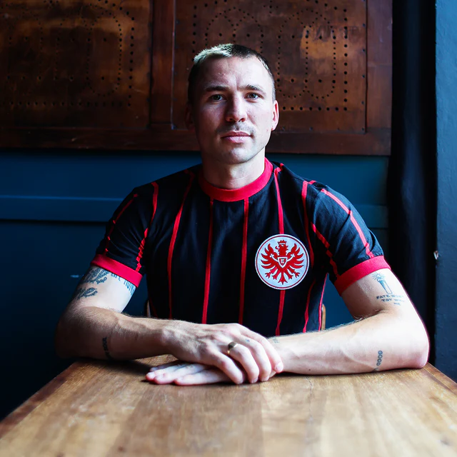 COPA Eintracht Frankfurt 1972/73 Retro Trikot schwarz-rot