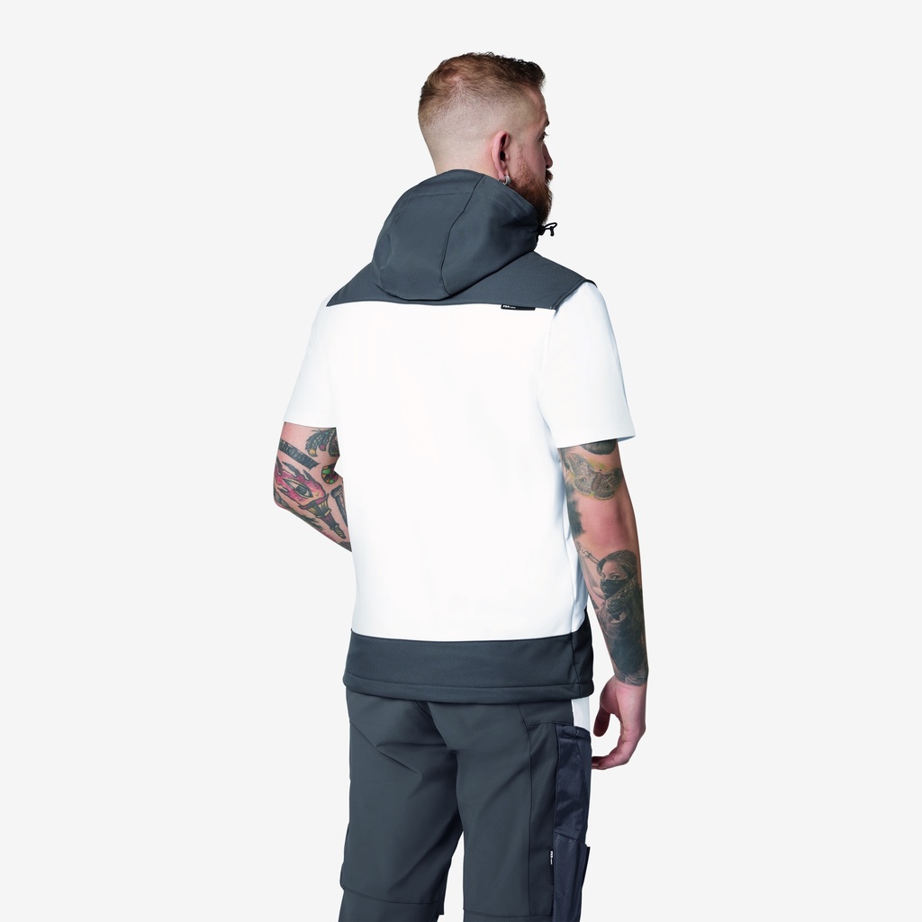 FHB Justus Softshellweste weiß Herren