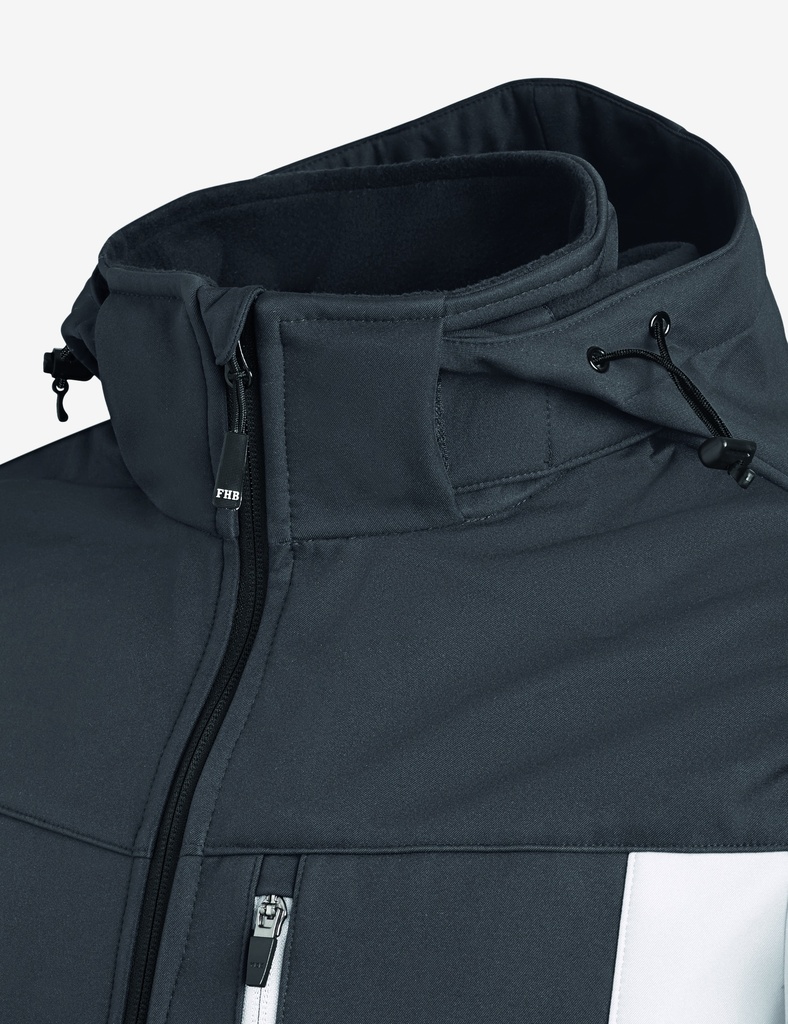 FHB Justus Softshellweste weiß Herren