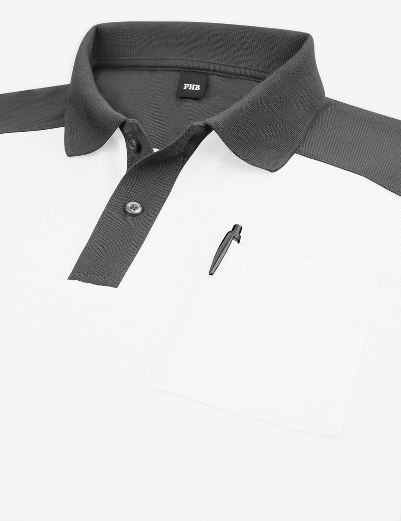 FHB Konrad Polo-Shirt weiß Herren