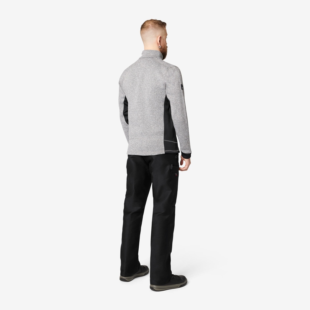 FHB Patrick Strick-Fleece-Troyer grau Herren