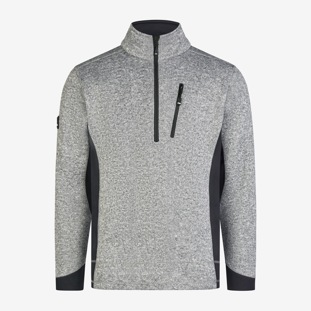 FHB Patrick Strick-Fleece-Troyer grau Herren