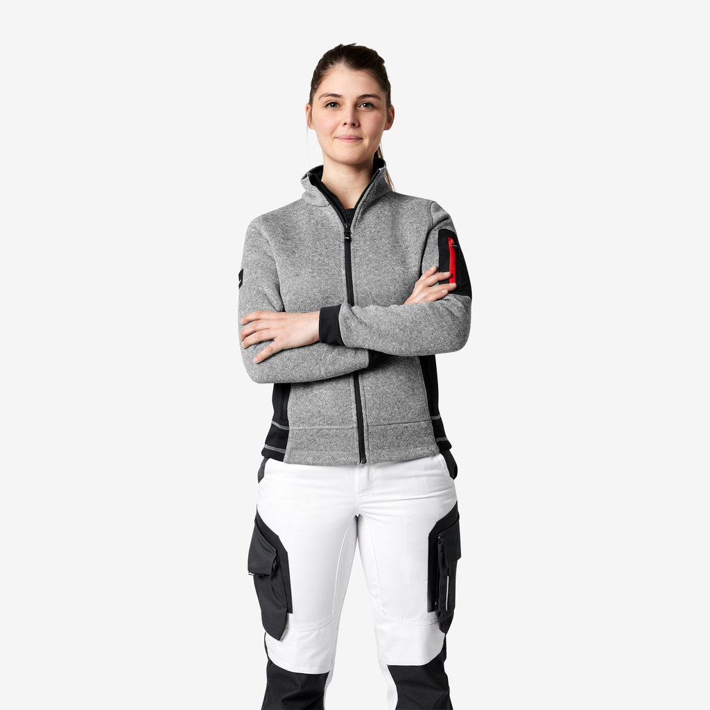 FHB Marieke Strick-Fleece-Jacke grau Damen