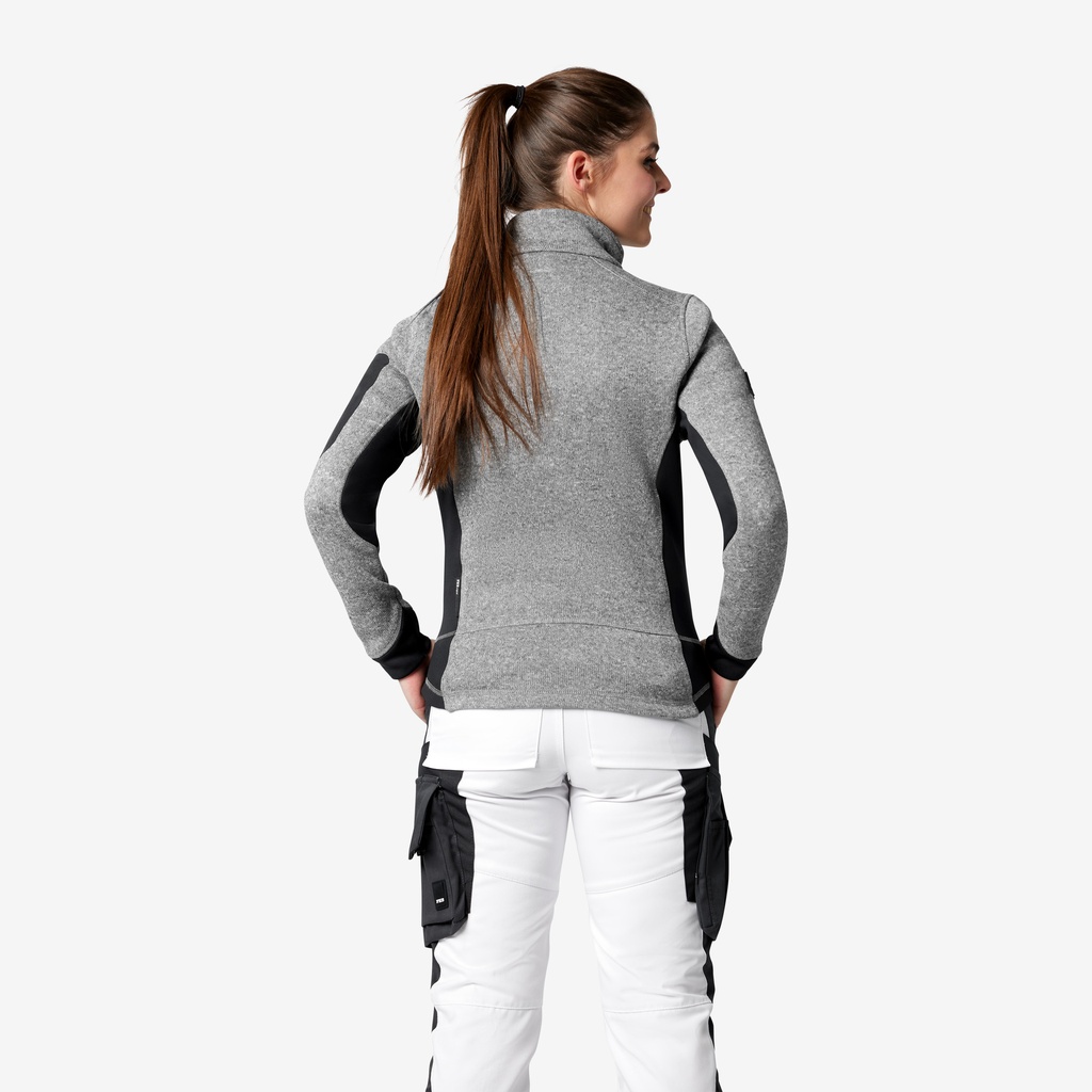 FHB Marieke Strick-Fleece-Jacke grau Damen