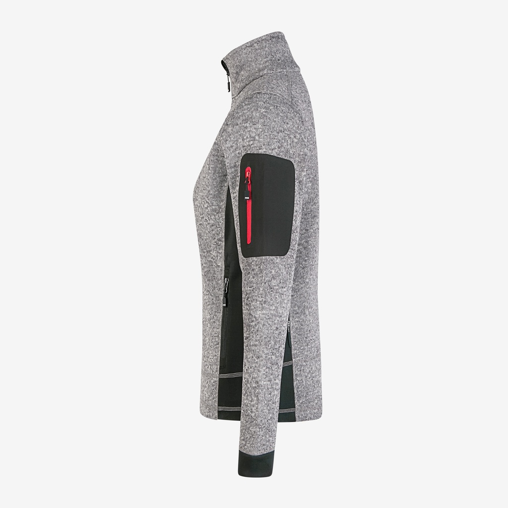 FHB Marieke Strick-Fleece-Jacke grau Damen