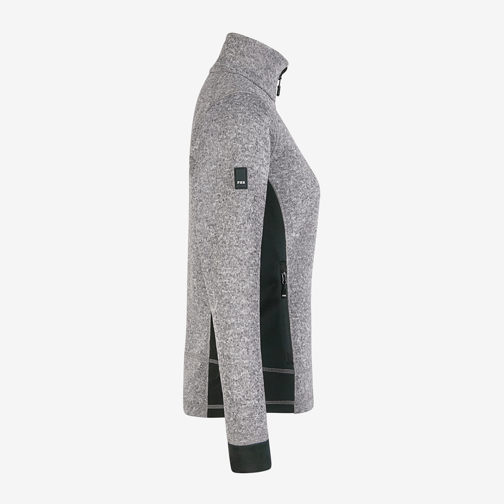 FHB Marieke Strick-Fleece-Jacke grau Damen
