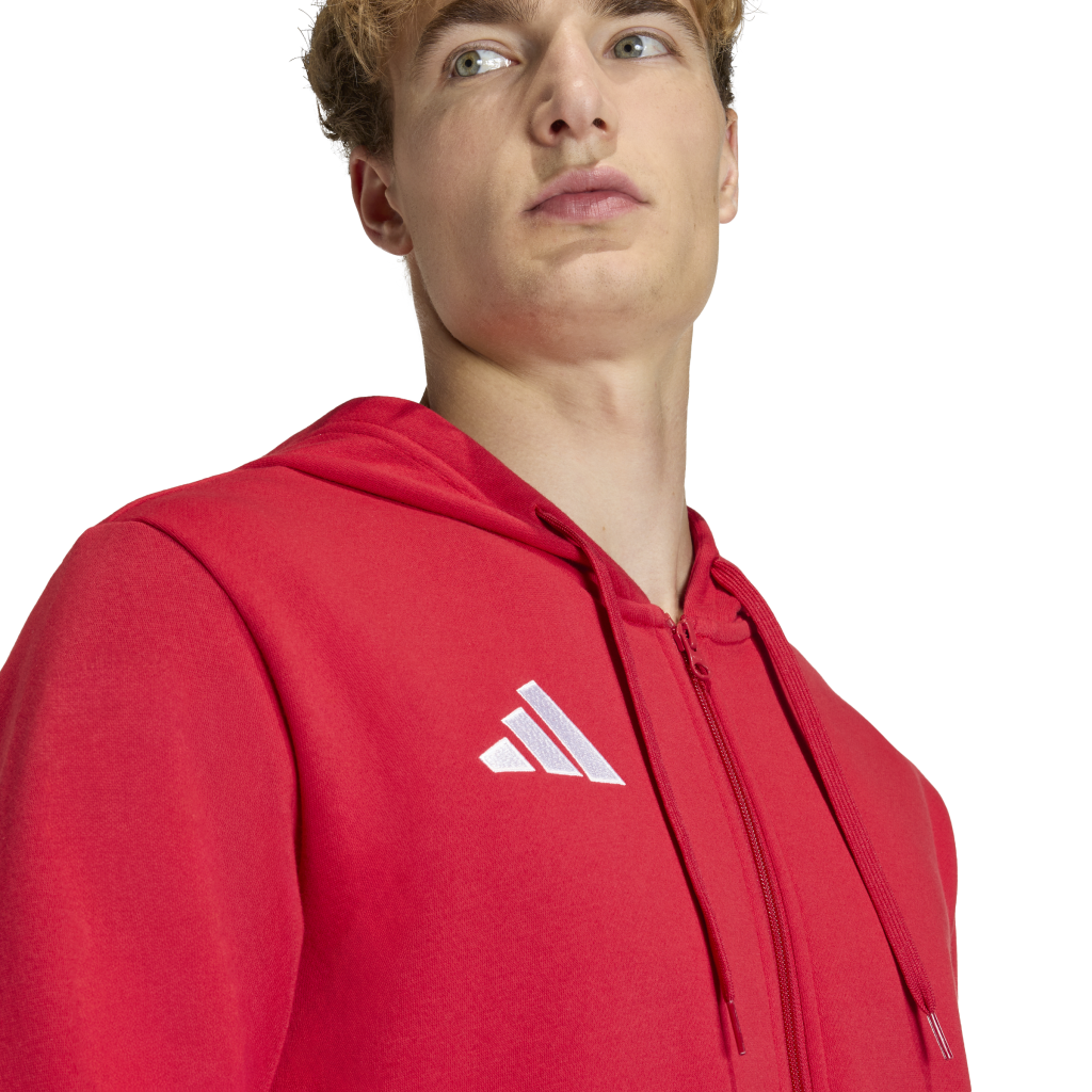 adidas Entrada 26 Fleece Kapuzenjacke rot 