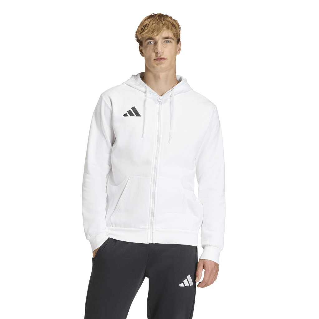 adidas Entrada 26 Fleece Kapuzenjacke weiß 