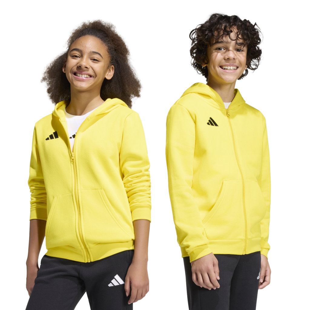 adidas Entrada 26 Fleece Kapuzenjacke gelb Kinder