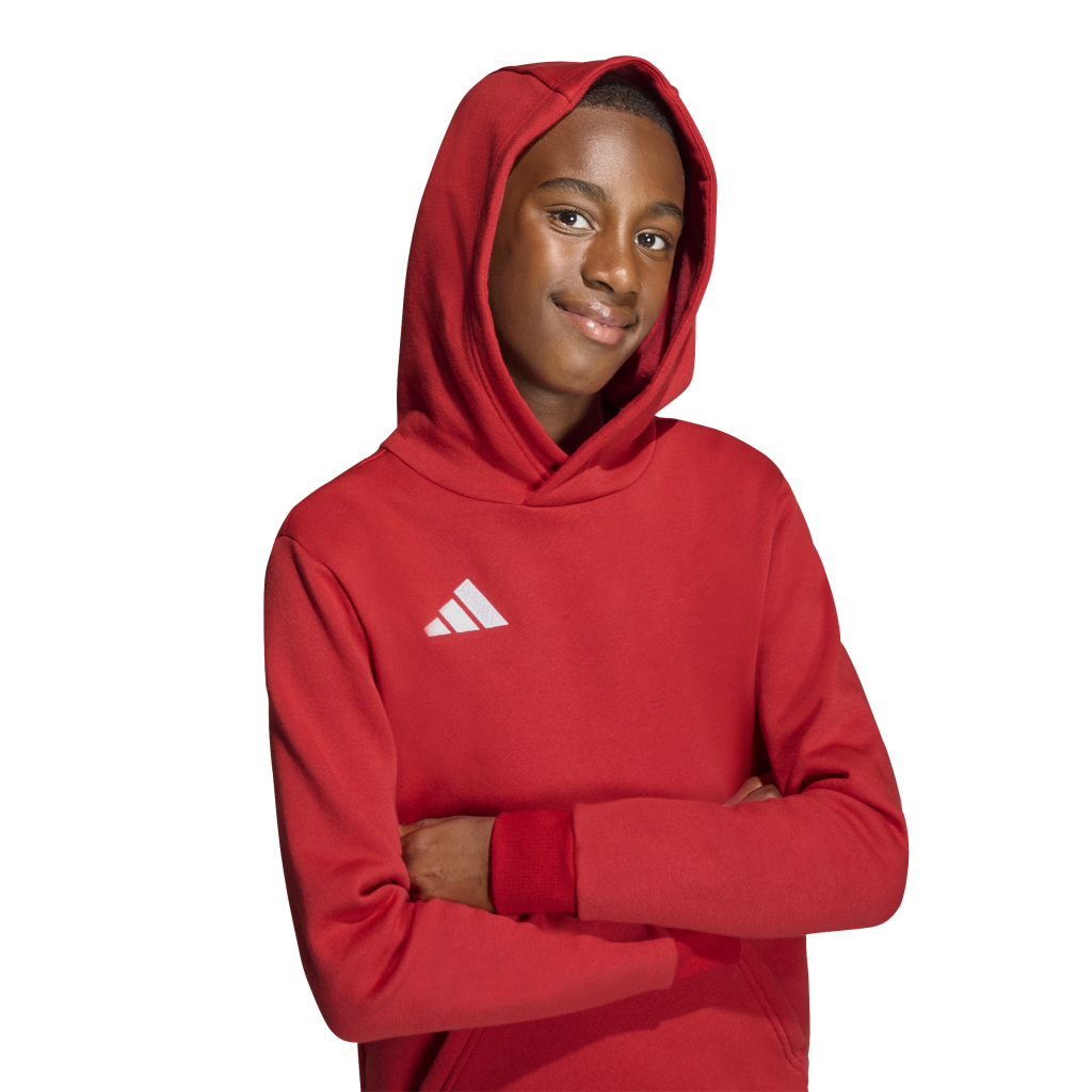  adidas Entrada 26 Kapuzenpullover rot Kinder