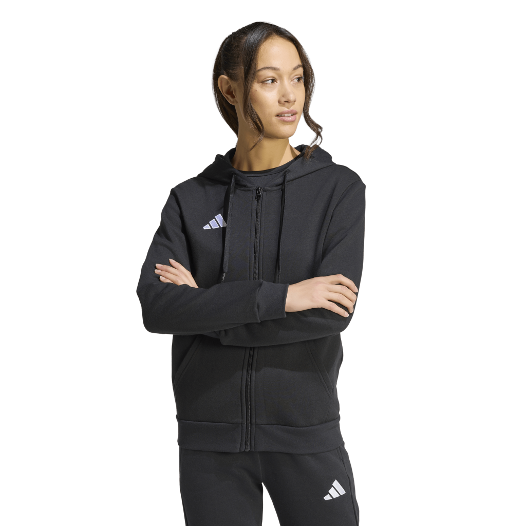 adidas Entrada 26 Fleece Kapuzenjacke schwarz Damen