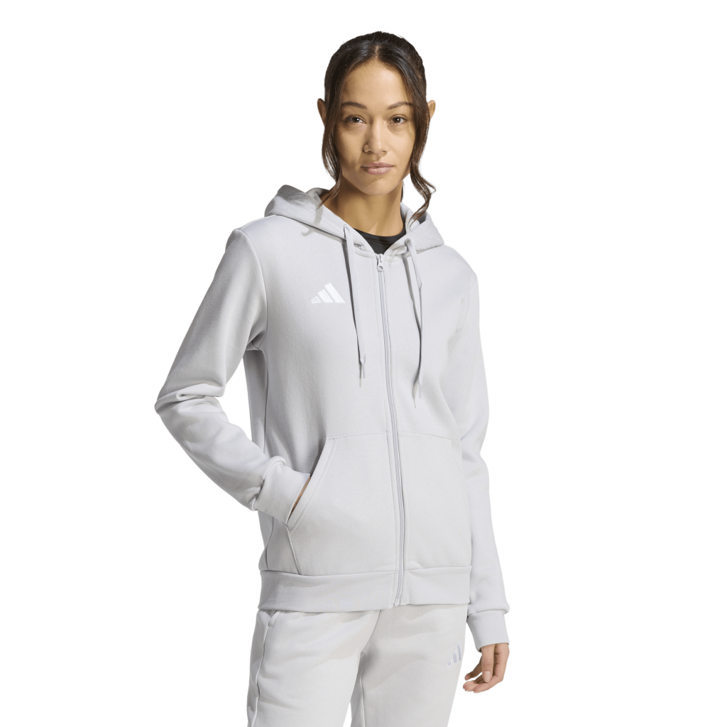 adidas Entrada 26 Fleece Kapuzenjacke grau Damen