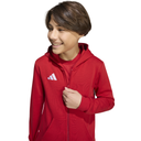 adidas Entrada 26 Fleece Kapuzenjacke rot Kinder