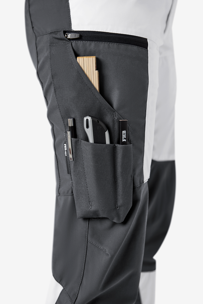 FHB MIO Arbeitshose elastisch weiß