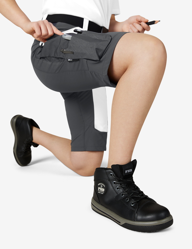 FHB KIM Bermuda elastisch weiß