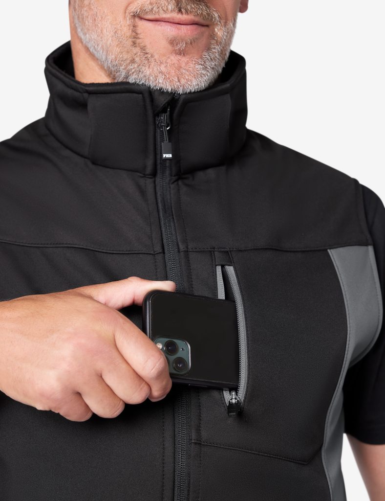 FHB JUSTUS Softshellweste grau 