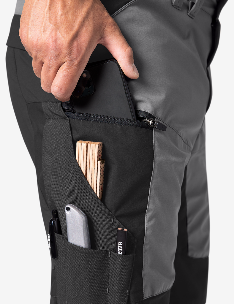 FHB KIM Bermuda elastisch grau