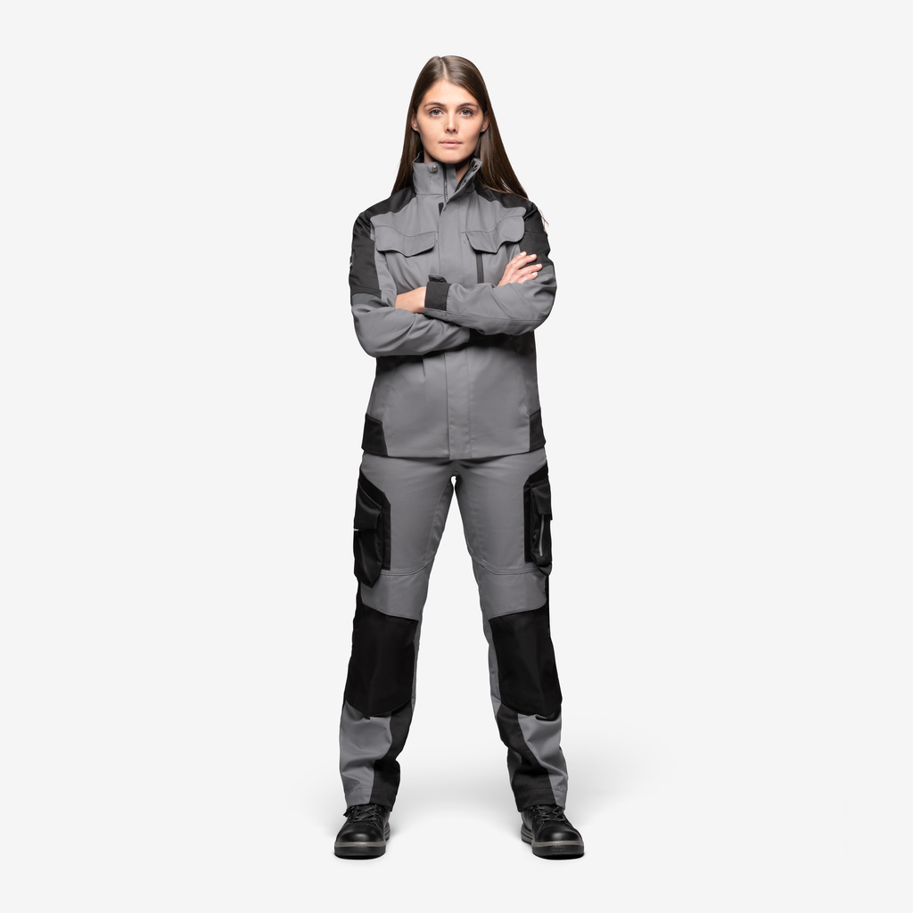 FHB ANDREA Arbeitsjacke Damen grau
