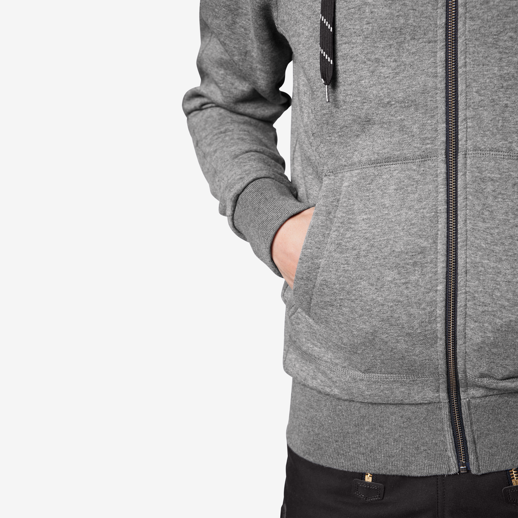 FHB BENNO Sweater-Jacke mit Kapuze grau