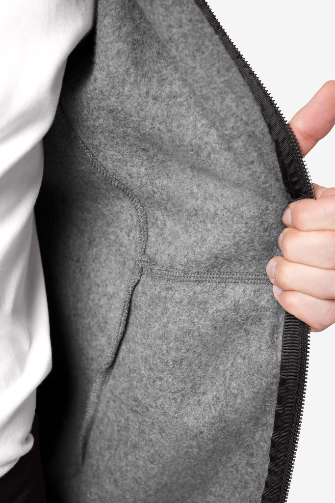 FHB BENNO Sweater-Jacke mit Kapuze grau