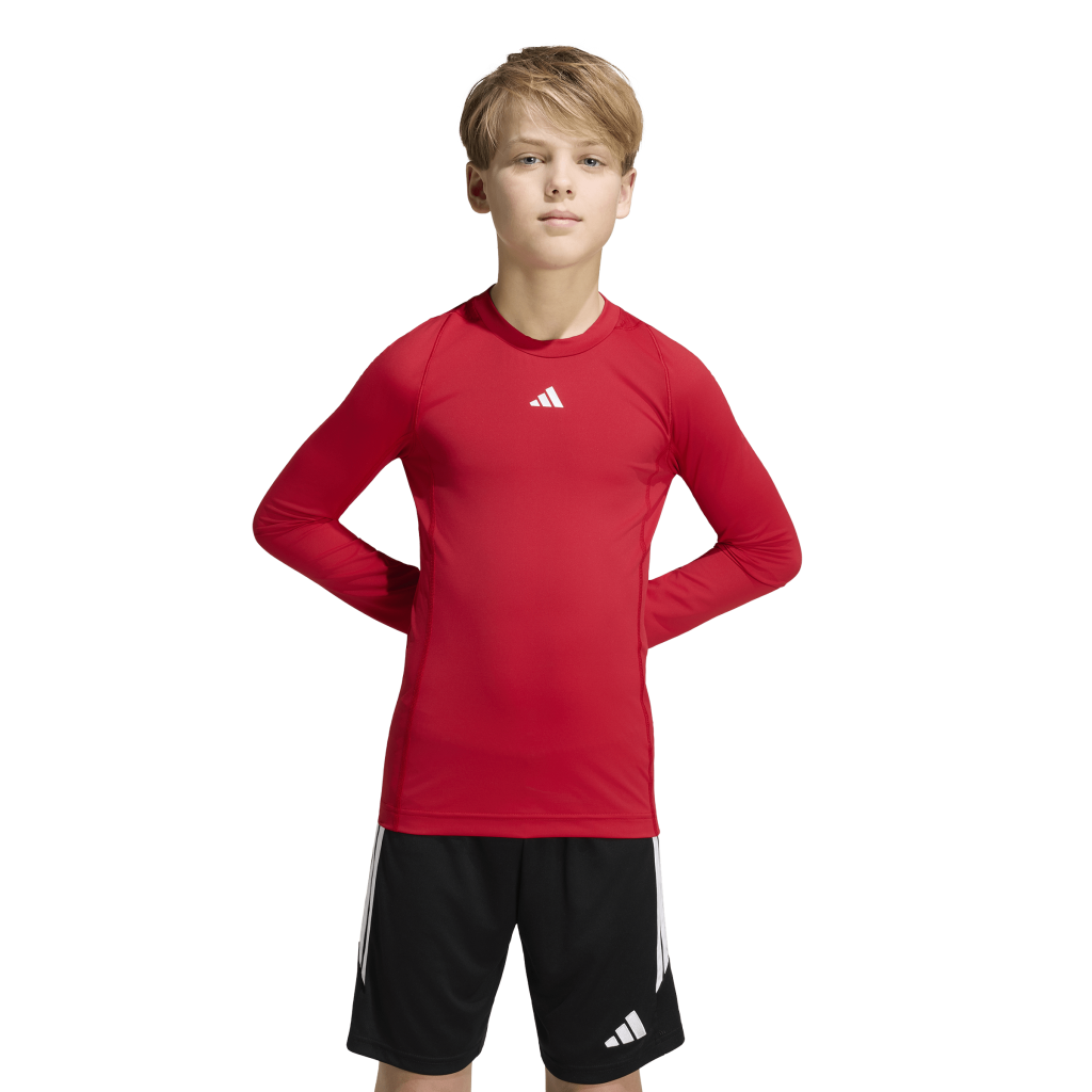adidas Techfit Funktionsshirt Langarm rot Kinder 