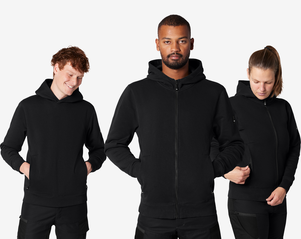 FHB QUENTIN Hoodie Jacke schwarz