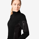 FHB MARIEKE Strick-Fleece-Jacke schwarz Damen