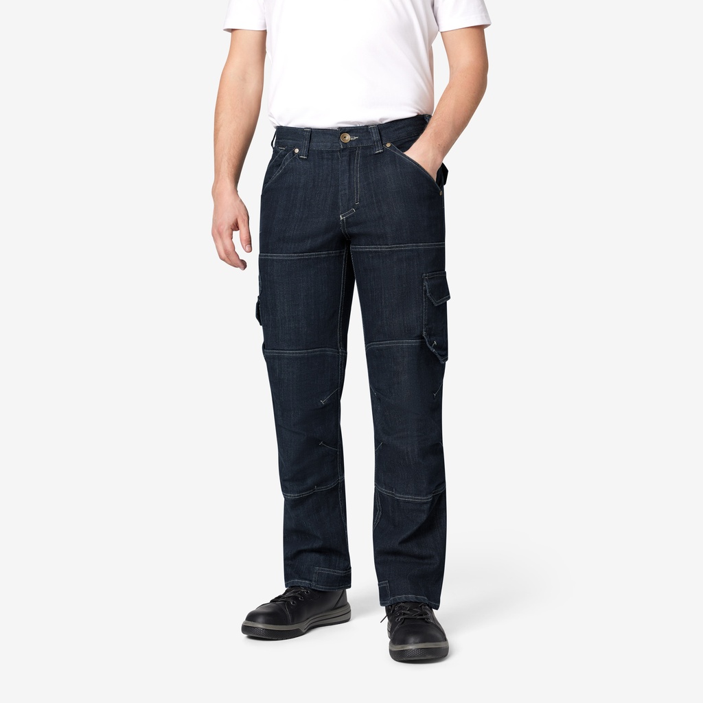 FHB WILHELM Arbeitsjeans elastisch schwarz-blau