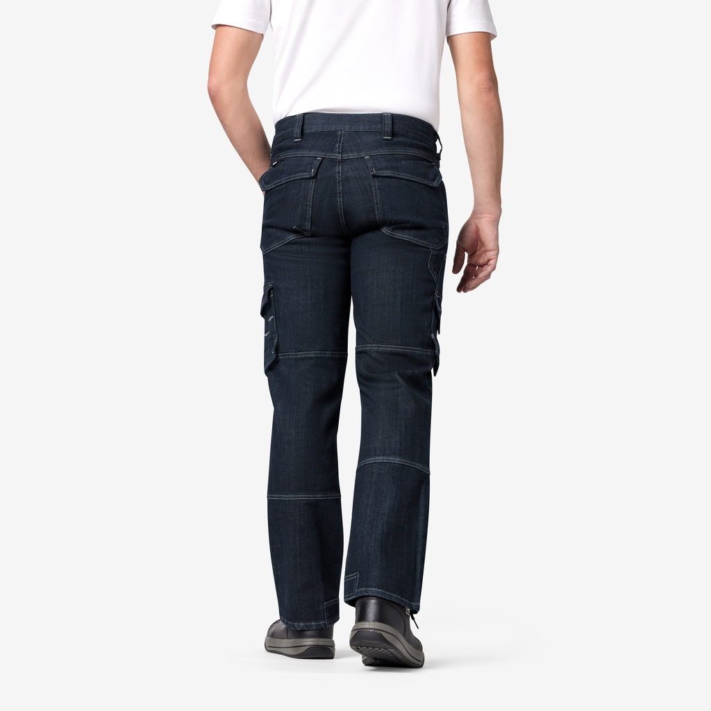 FHB WILHELM Arbeitsjeans elastisch schwarz-blau