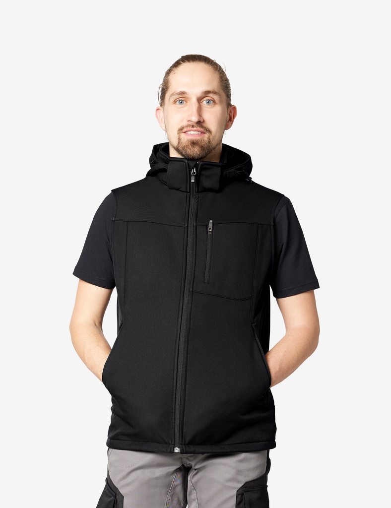 FHB JUSTUS Softshellweste schwarz 