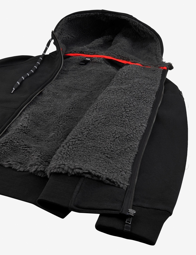 FHB JÖRG Sweater-Jacke mit Kapuze schwarz 