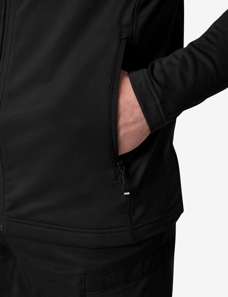 FHB KUNO Fleece-Jacke schwarz