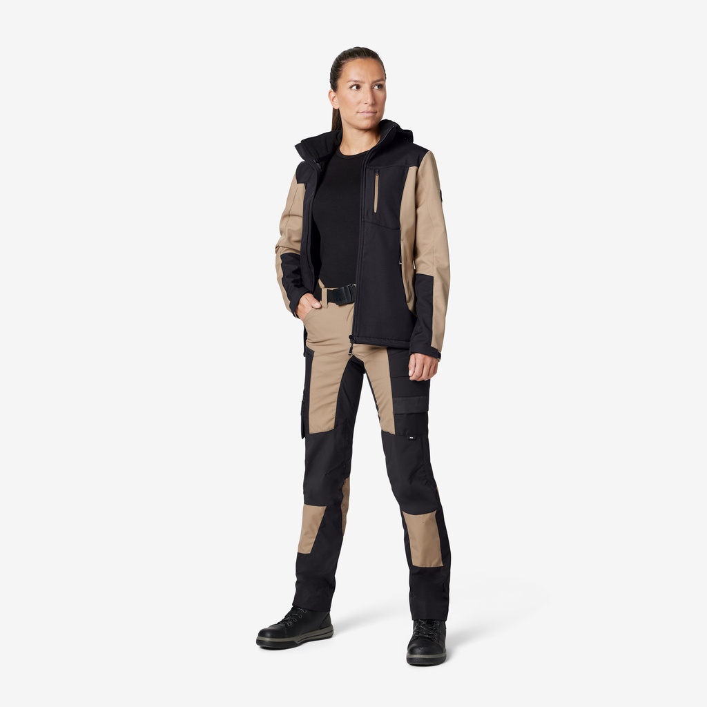 FHB MIO Arbeitshose elastisch beige- schwarz
