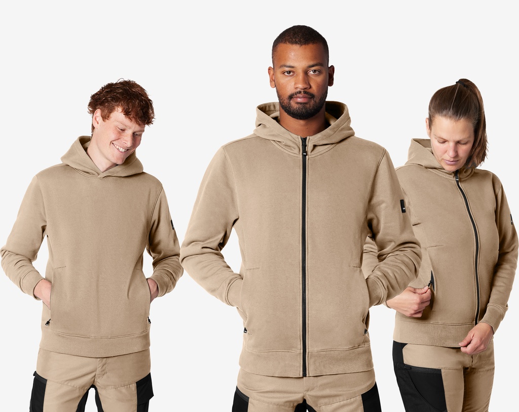 FHB QUENTIN Hoodie Jacke beige