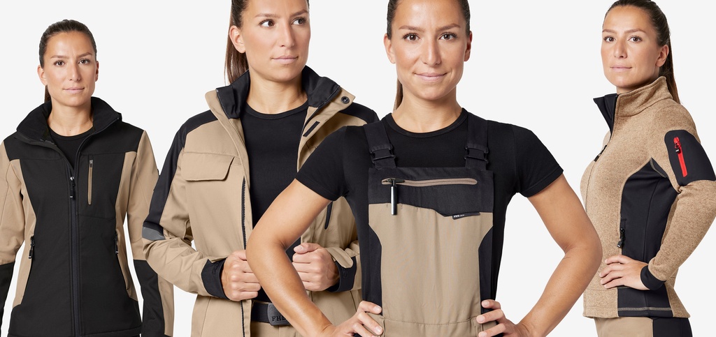 FHB JULIA Softshelljacke beige- schwarz 