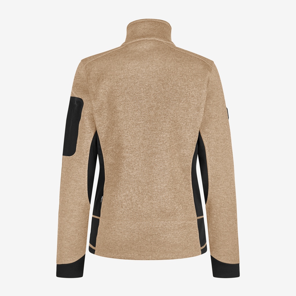 FHB MARIEKE Strick-Fleece-Jacke beige-schwarz 