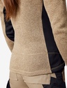 FHB MARIEKE Strick-Fleece-Jacke beige-schwarz 