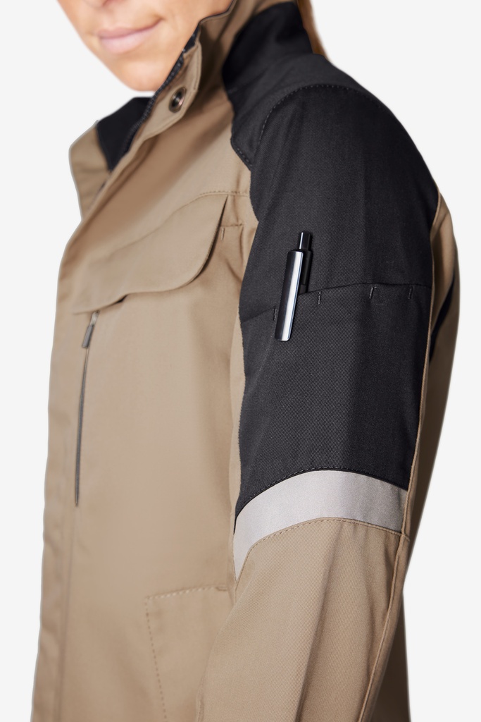 FHB ANDREA Arbeitsjacke beige-schwarz 
