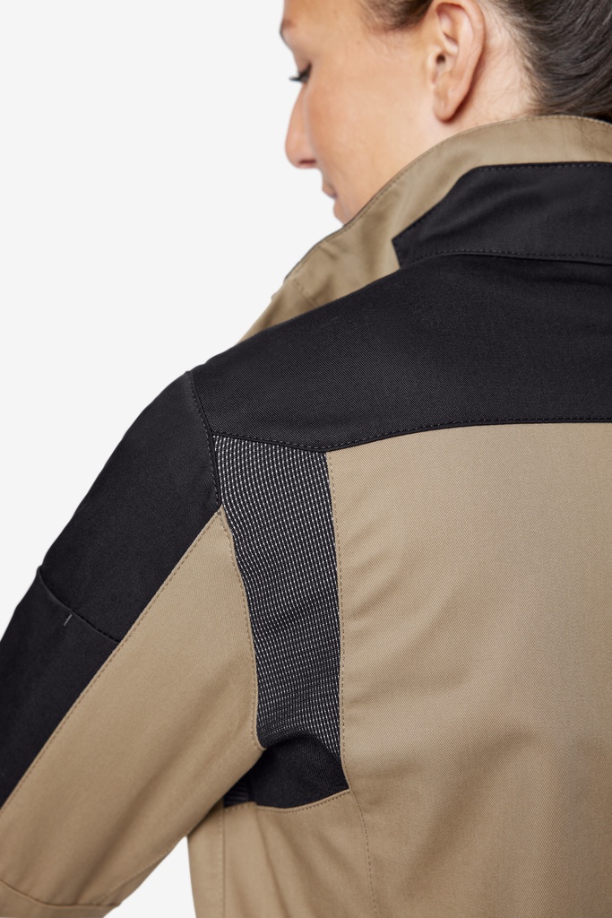 FHB ANDREA Arbeitsjacke beige-schwarz 