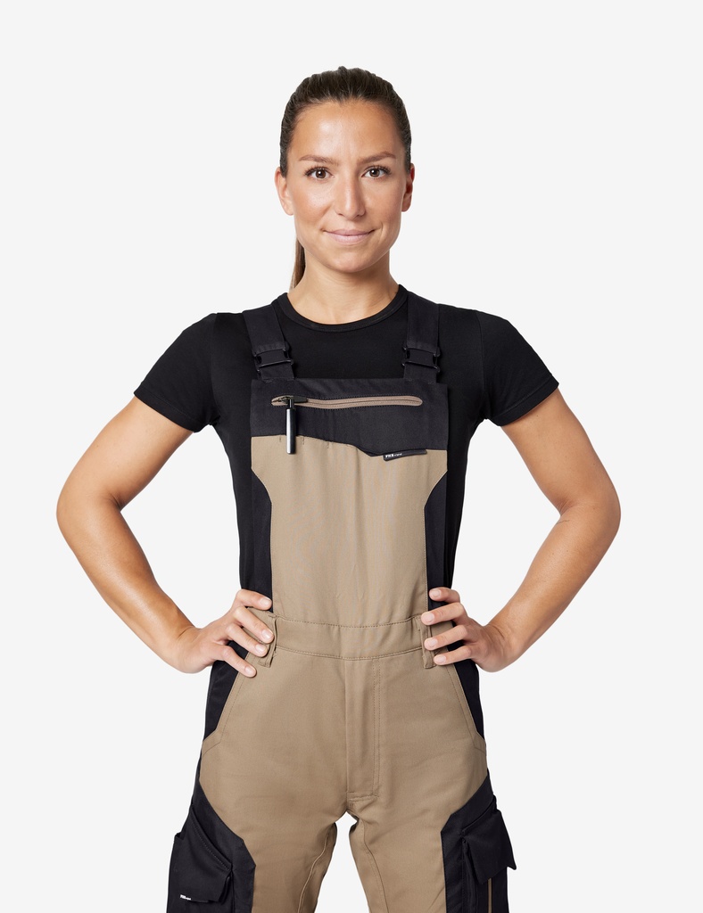 FHB PASCAL Latzhose beige-schwarz 