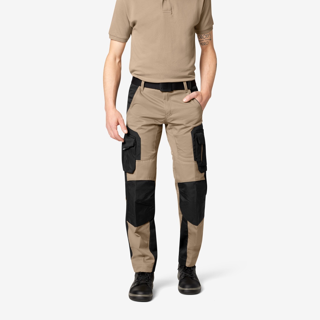 FHB FLORIAN Arbeitshose beige-schwarz 