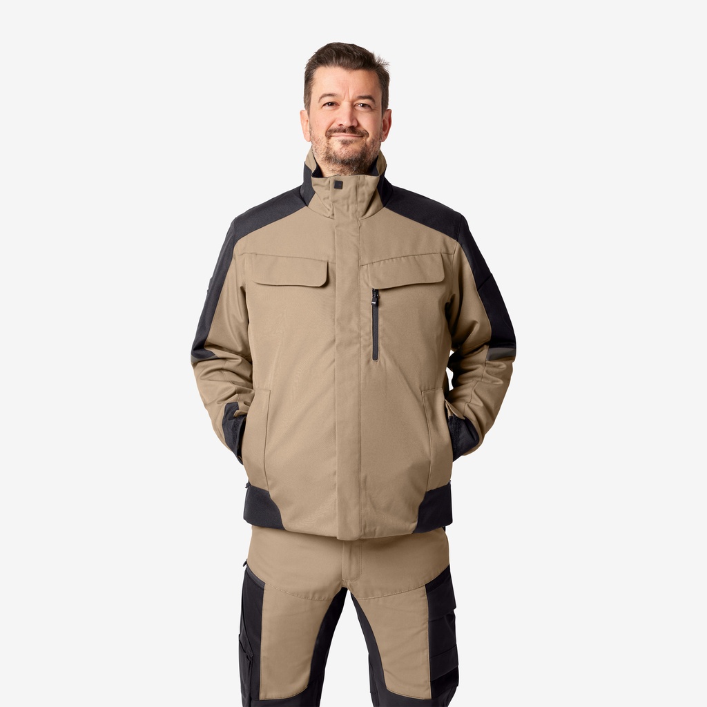 FHB LARS Arbeitsjacke beige-schwarz