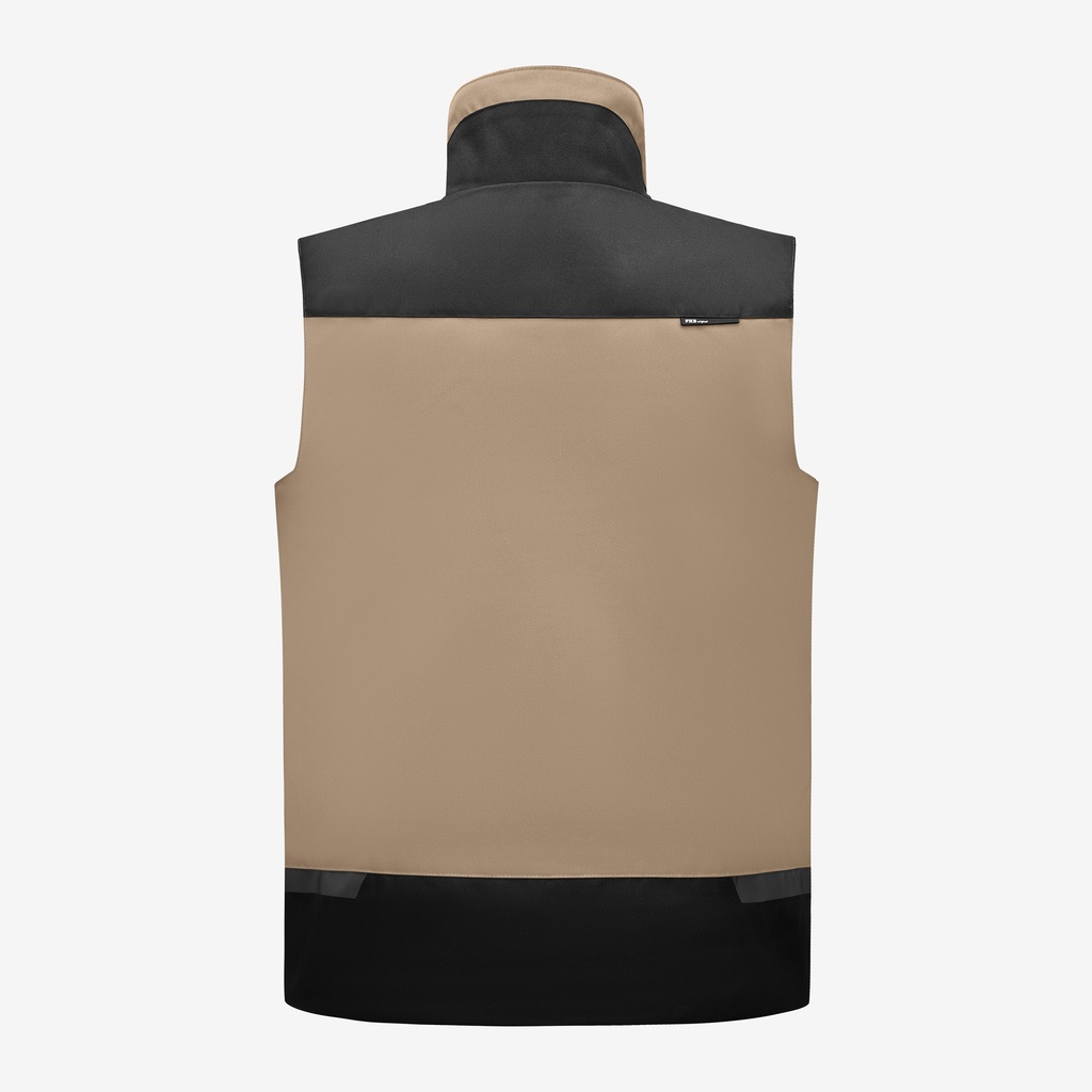 FHB HAUKE Arbeitsweste beige-schwarz 