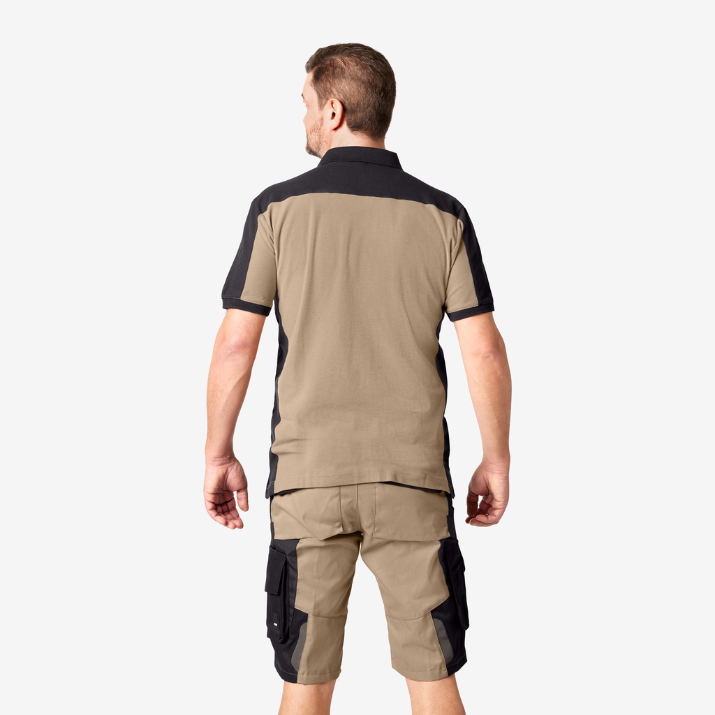 FHB KONRAD Polo-Shirt beige-schwarz 