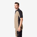 FHB KONRAD Polo-Shirt beige-schwarz 