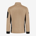 FHB CHRISTOPH Strick-Fleece-Jacke beige-schwarz