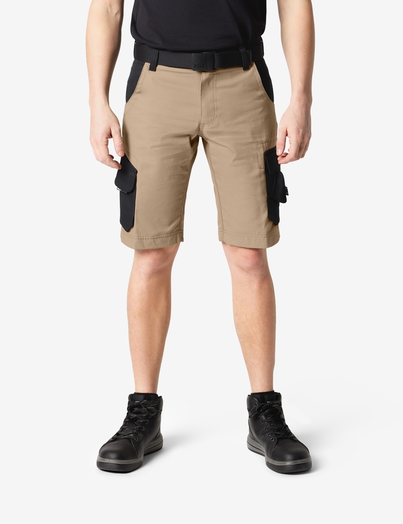 FHB THEO Bermuda Arbeitshose beige-schwarz