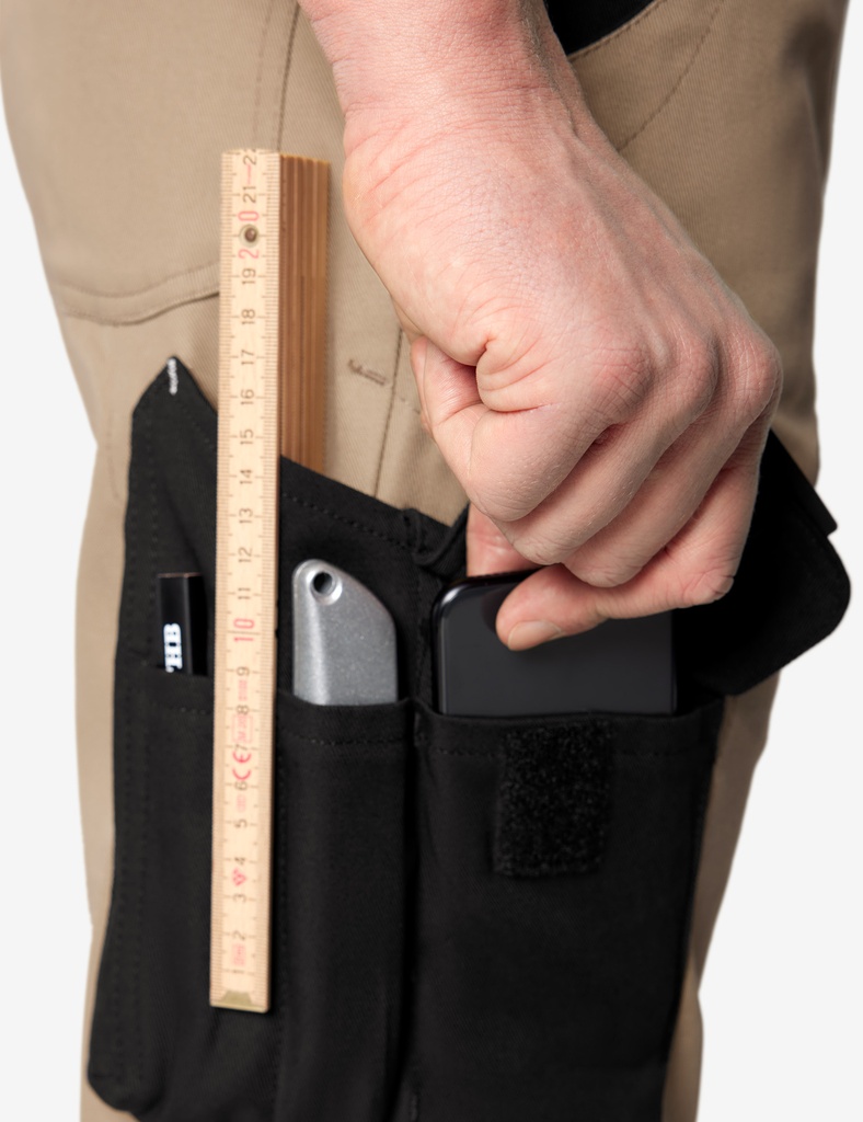 FHB BRUNO Arbeitshose beige-schwarz